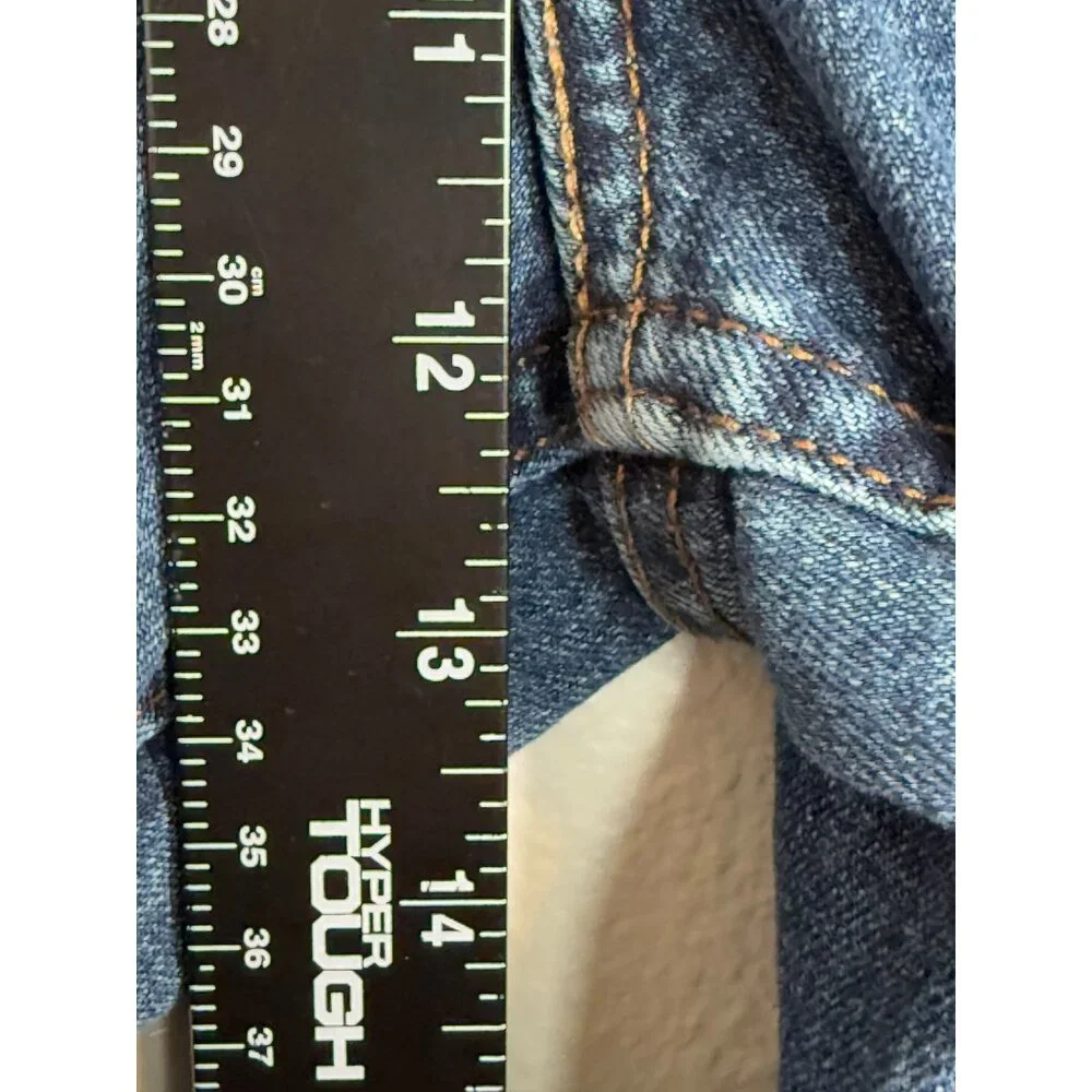 Abercrombie & Fitch 90s Straight Leg Ultra High Rise Jeans Sz 10 R 30 Blue Denim
